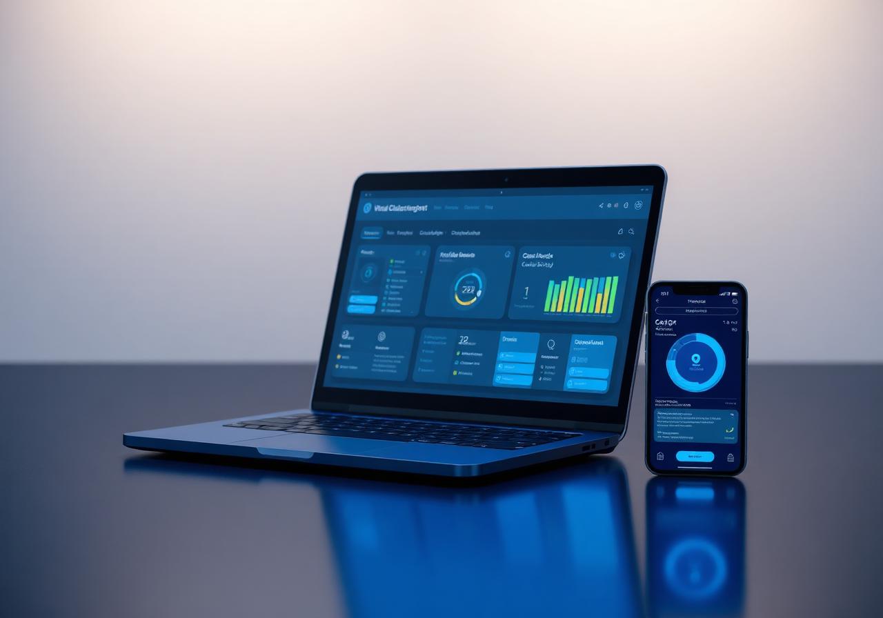 Plataforma Athena en laptop y móvil